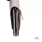 Michael Kors blush pink Saffiano leather flap long wallet, view 3