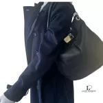 Marc Jacobs black calf leather slouch hobo bag, view 30