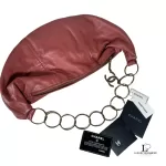 Chanel half moon peachy copper lambskin chain shoulder bag, view 4