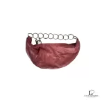 Chanel half moon peachy copper lambskin chain shoulder bag, view 2