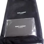 Yves Saint Laurent fuchsia pink smooth leather flap-closed long wallet, view 34