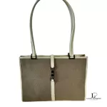 Gucci Jacqui-O beige and creme canvas handbag, view 13