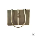 Gucci Jacqui-O beige and creme canvas handbag, view 15