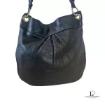 Marc Jacobs black calf leather slouch hobo bag, view 4