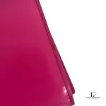 Yves Saint Laurent fuchsia pink smooth leather flap-closed long wallet, view 20