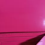 Yves Saint Laurent fuchsia pink smooth leather flap-closed long wallet, view 22
