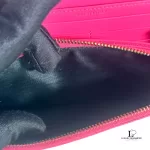 Yves Saint Laurent fuchsia pink smooth leather flap-closed long wallet, view 27
