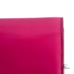 Yves Saint Laurent fuchsia pink smooth leather flap-closed long wallet, view 16