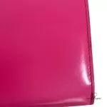 Yves Saint Laurent fuchsia pink smooth leather flap-closed long wallet, view 15