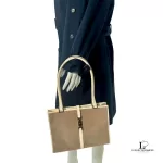 Gucci Jacqui-O beige and creme canvas handbag, view 34