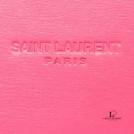 Yves Saint Laurent fuchsia pink smooth leather flap-closed long wallet, view 33
