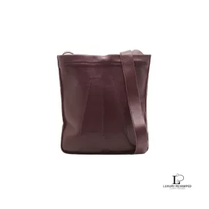 Pre-loved Hermes Toudou Sac Agneau Metis brown lambskin shoulder bag, front view – secondhand designer, NZ