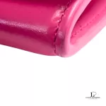 Yves Saint Laurent fuchsia pink smooth leather flap-closed long wallet, view 9