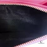 Yves Saint Laurent fuchsia pink smooth leather flap-closed long wallet, view 26