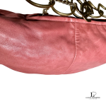 Chanel half moon peachy copper lambskin chain shoulder bag, view 16