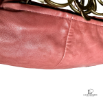 Chanel half moon peachy copper lambskin chain shoulder bag, view 17