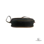 Christian Dior Honeycomb black and beige canvas and leather flap shoulder bag, view 5
