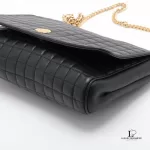 Celine Blason Emblem black quilted leather chain bag, view 3