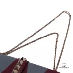 Valentino Garavani Rockstud multicolour leather chain shoulder bag, view 3