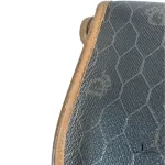 Christian Dior Honeycomb black and beige canvas and leather flap shoulder bag, view 7