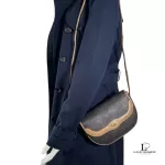 Christian Dior Honeycomb black and beige canvas and leather flap shoulder bag, view 18