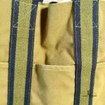 Hermes Toile Fourre Tout khaki canvas cabas shopping bag, view 13
