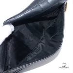 Celine Blason Emblem black quilted leather chain bag, view 8