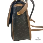 Christian Dior Honeycomb black and beige canvas and leather flap shoulder bag, view 3