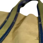 Hermes Toile Fourre Tout khaki canvas cabas shopping bag, view 11