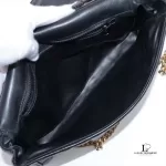 Celine Blason Emblem black quilted leather chain bag, view 9