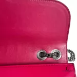 Gucci Dollar pinkish red polished calfskin Interlocking G chain shoulder bag, view 8