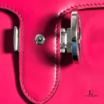 Gucci Dollar pinkish red polished calfskin Interlocking G chain shoulder bag, view 18