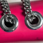 Gucci Dollar pinkish red polished calfskin Interlocking G chain shoulder bag, view 19