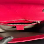 Gucci Dollar pinkish red polished calfskin Interlocking G chain shoulder bag, view 11