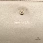 Christian Dior Diorama gold bronze leather wallet on chain, view 10