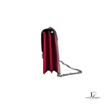 Gucci Dollar pinkish red polished calfskin Interlocking G chain shoulder bag, view 4