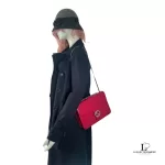 Gucci Dollar pinkish red polished calfskin Interlocking G chain shoulder bag, view 28
