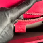 Gucci Dollar pinkish red polished calfskin Interlocking G chain shoulder bag, view 12