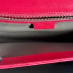Gucci Dollar pinkish red polished calfskin Interlocking G chain shoulder bag, view 14