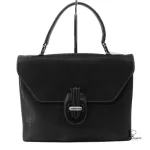 Bally black leather satchel handbag, view 10