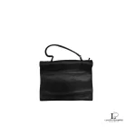 Bally black leather satchel handbag, view 2