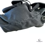 Gucci black nylon and patent leather backpack with bamboo handle, view 31