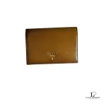 Prada Saffiano cannella tan leather passport holder, view 2