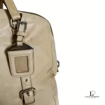 Prada large beige soft leather bowler-style tote bag, view 11