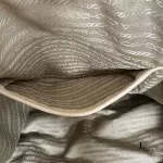 Prada large beige soft leather bowler-style tote bag, view 34