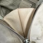 Prada large beige soft leather bowler-style tote bag, view 37