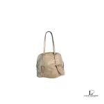 Prada large beige soft leather bowler-style tote bag, view 2