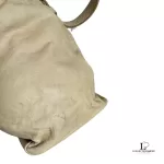 Prada large beige soft leather bowler-style tote bag, view 16