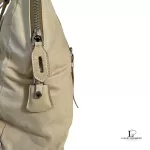 Prada large beige soft leather bowler-style tote bag, view 6