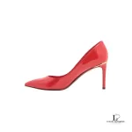 Louis Vuitton red patent leather heeled pumps, size 38, view 4